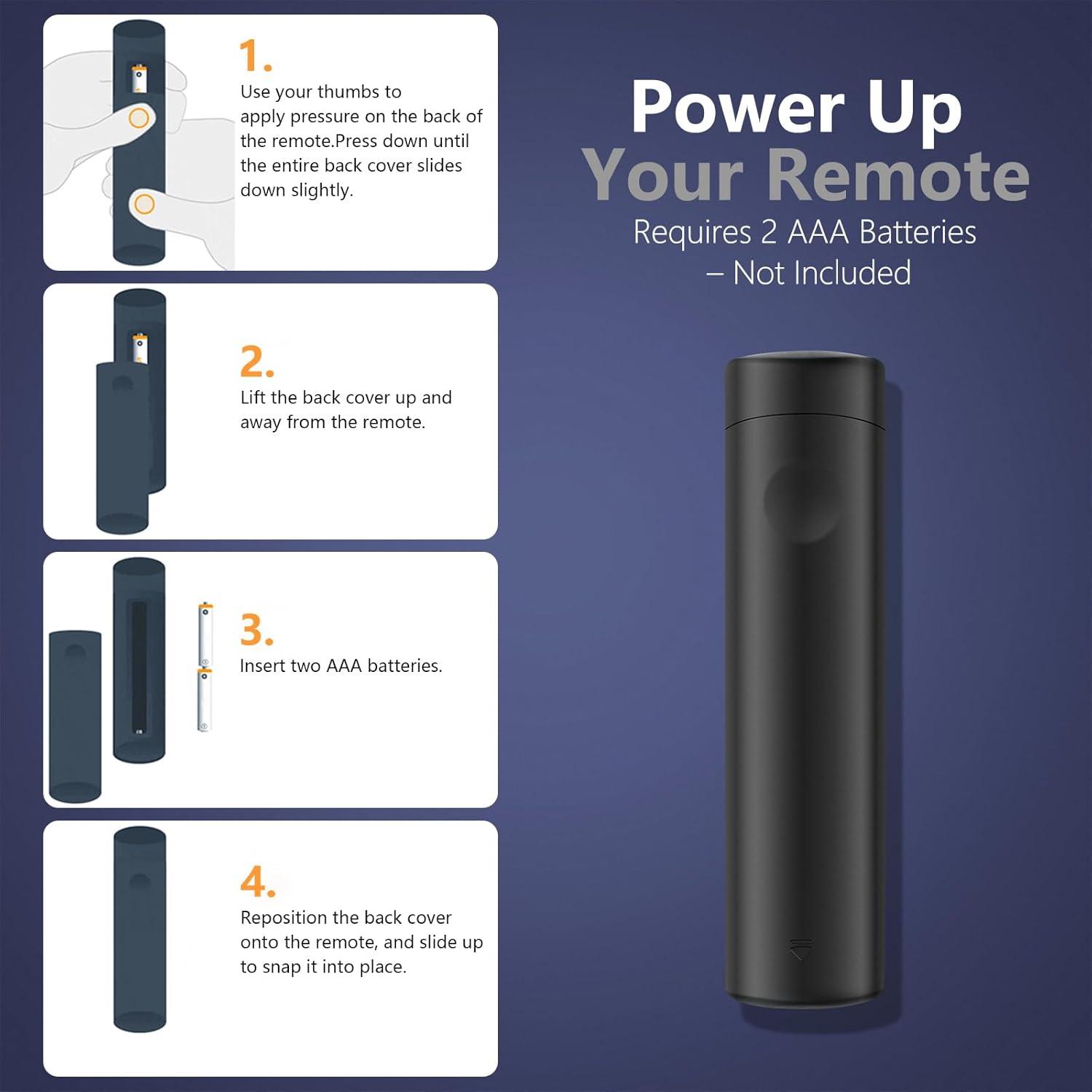 Control Remoto Reemplazo IDGPUW para Smart TV Insignia y Toshiba
