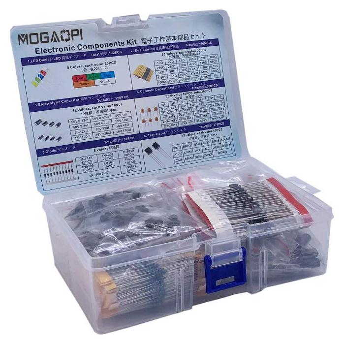 Kit de Componentes Electrónicos Mogaopi 1390 Pcs Resistencias Diodos