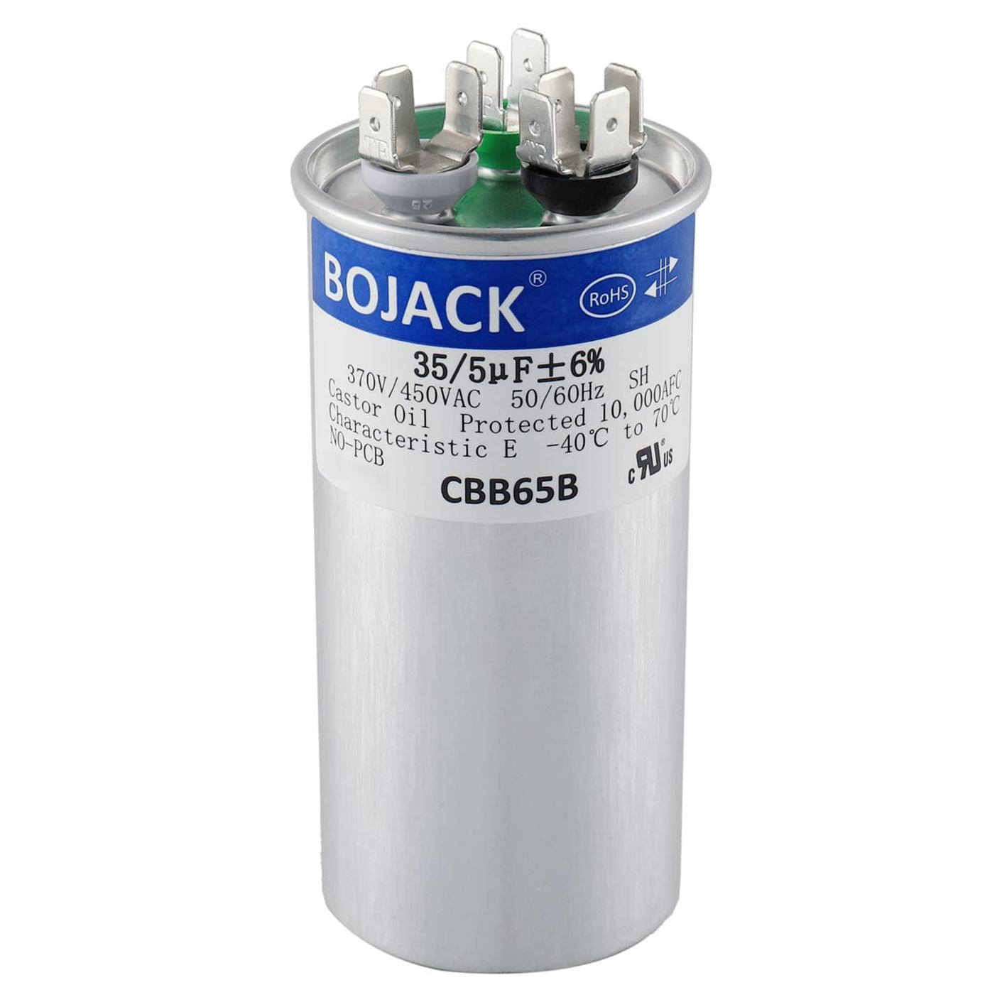Capacitor de Arranque Dual BOJACK 35+5uF 370V/440V CBB65