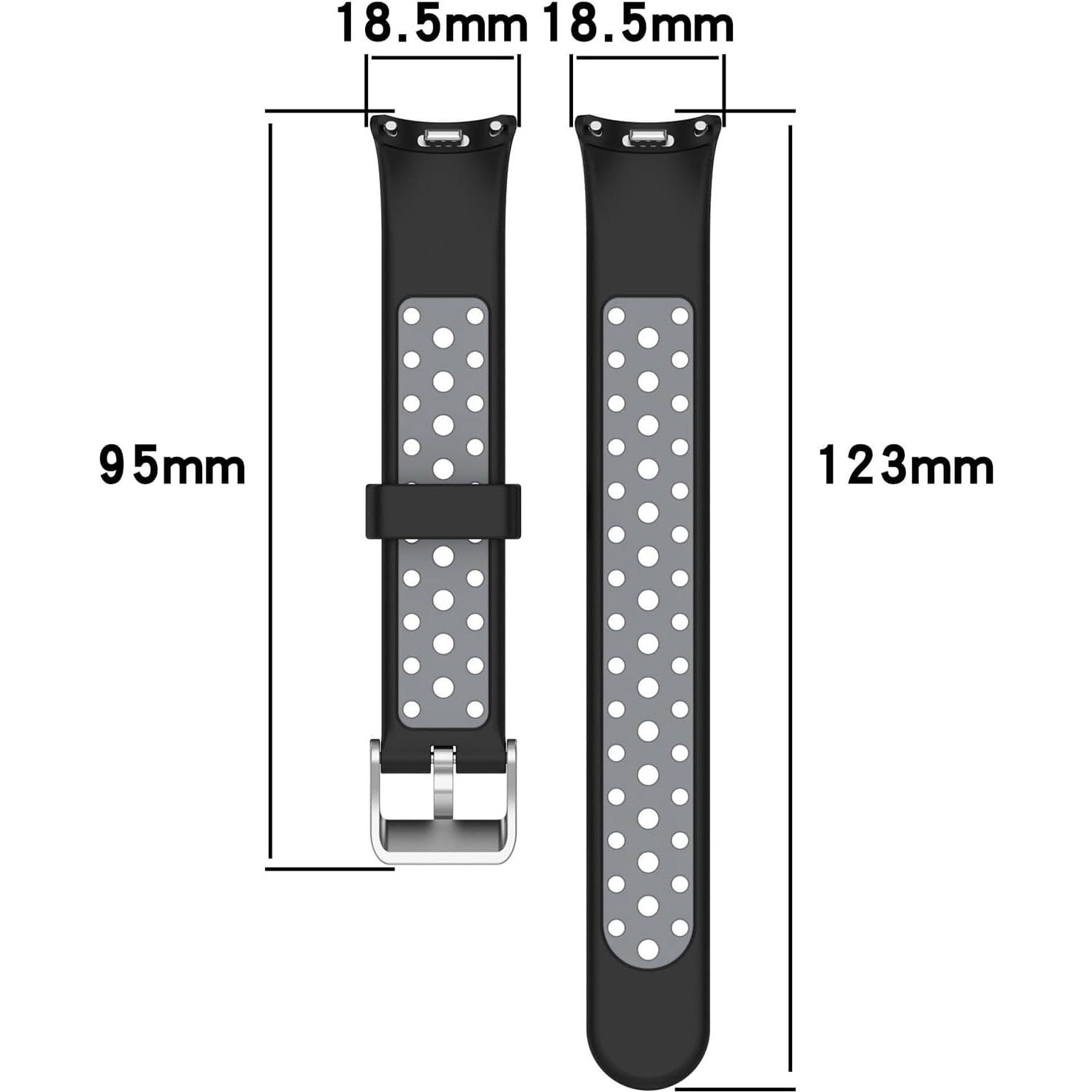 Correa de Silicona Disscool para Xiaomi Band 9/8 - Negro+Gris