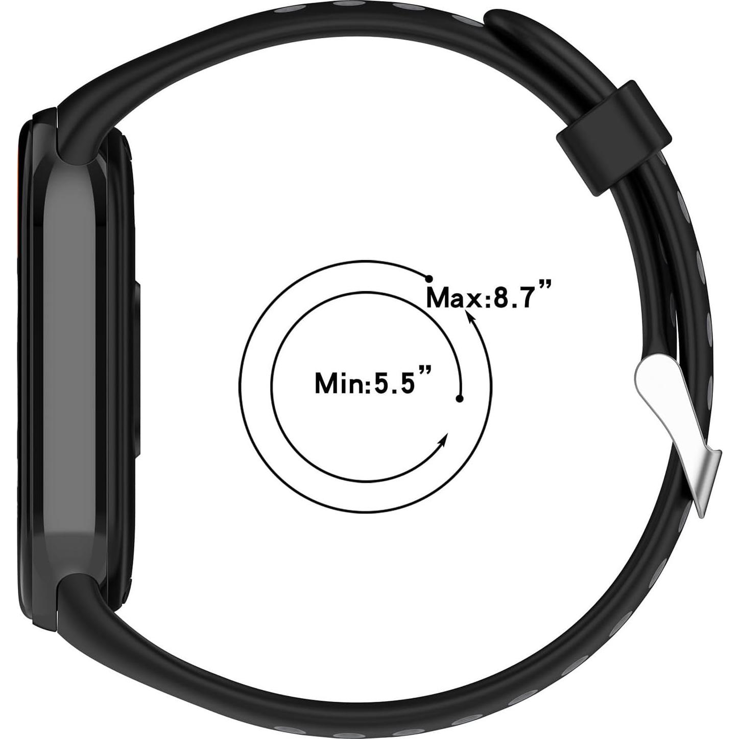 Correa de Silicona Disscool para Xiaomi Band 9/8 - Negro+Gris