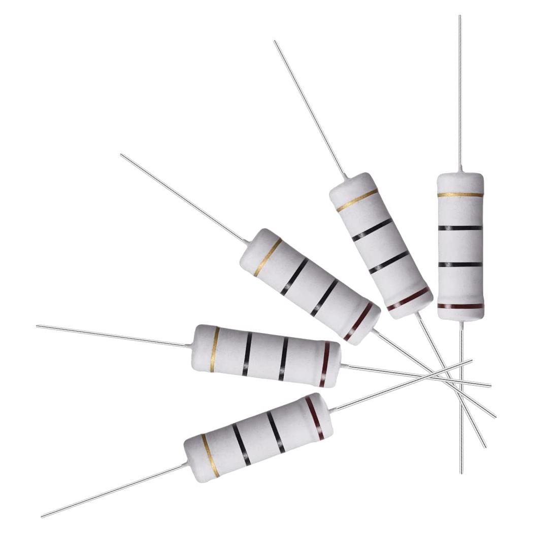 Resistencias de Película Metálica uxcell 10 Ohm 5W 10 Piezas