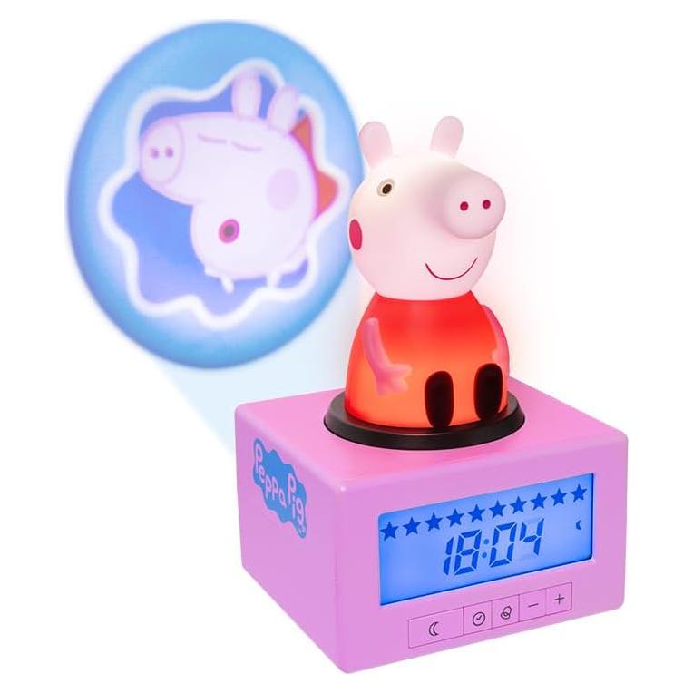Reloj Despertador Peppa Pig Paladone Luz Nocturna USB