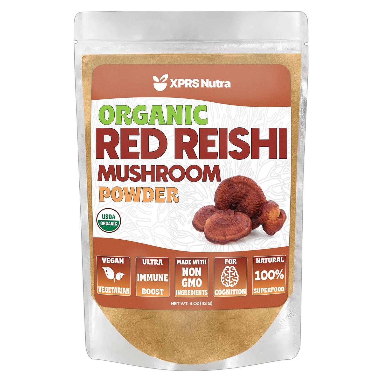 Polvo Orgánico de Hongo Reishi Rojo XPRS Nutra 113.4g