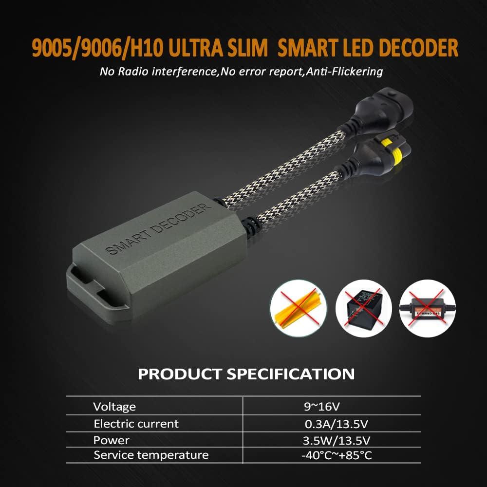 Decodificadores Canbus LED Bestview 9005 9006 H10 - Paquete de 2