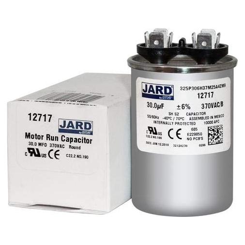 Condensador Redondo JARD 30 uF 370 VAC Reemplazo GE Genteq