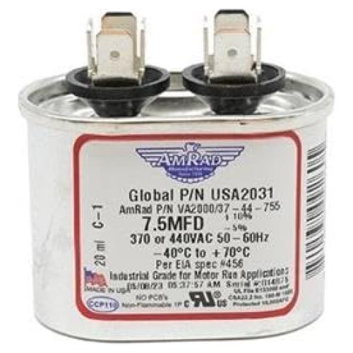 Capacitor de Correr AmRad 22W79 7.5 uF 370/440V Hecho en EE.UU.