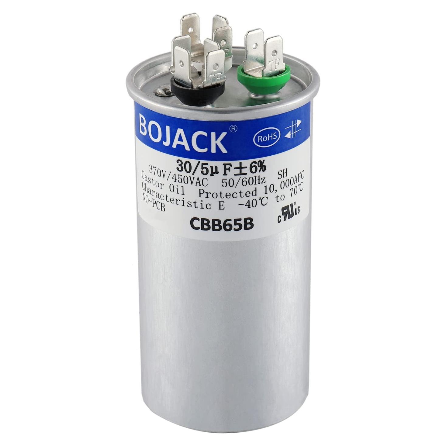 Capacitor de Arranque Dual BOJACK 30+5uF 370V/440V CBB65
