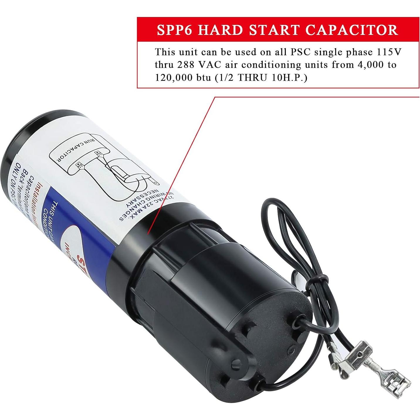 Capacitor de Arranque Duro AMI PARTS SPP6 115V-288VAC 210g