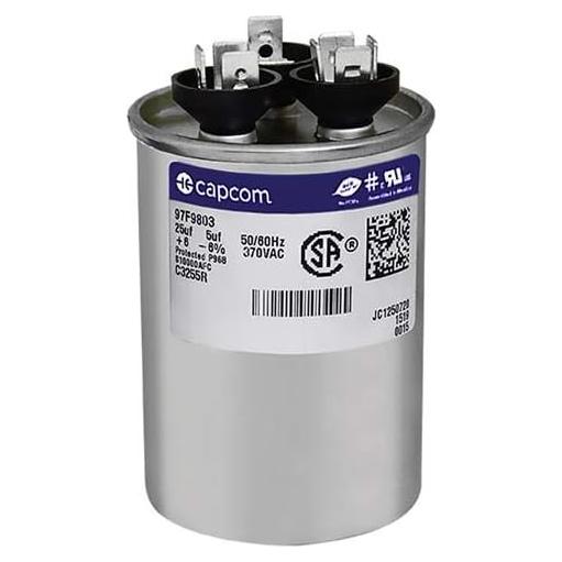 Condensador Genteq 25+5 MFD 370V para Aire Acondicionado