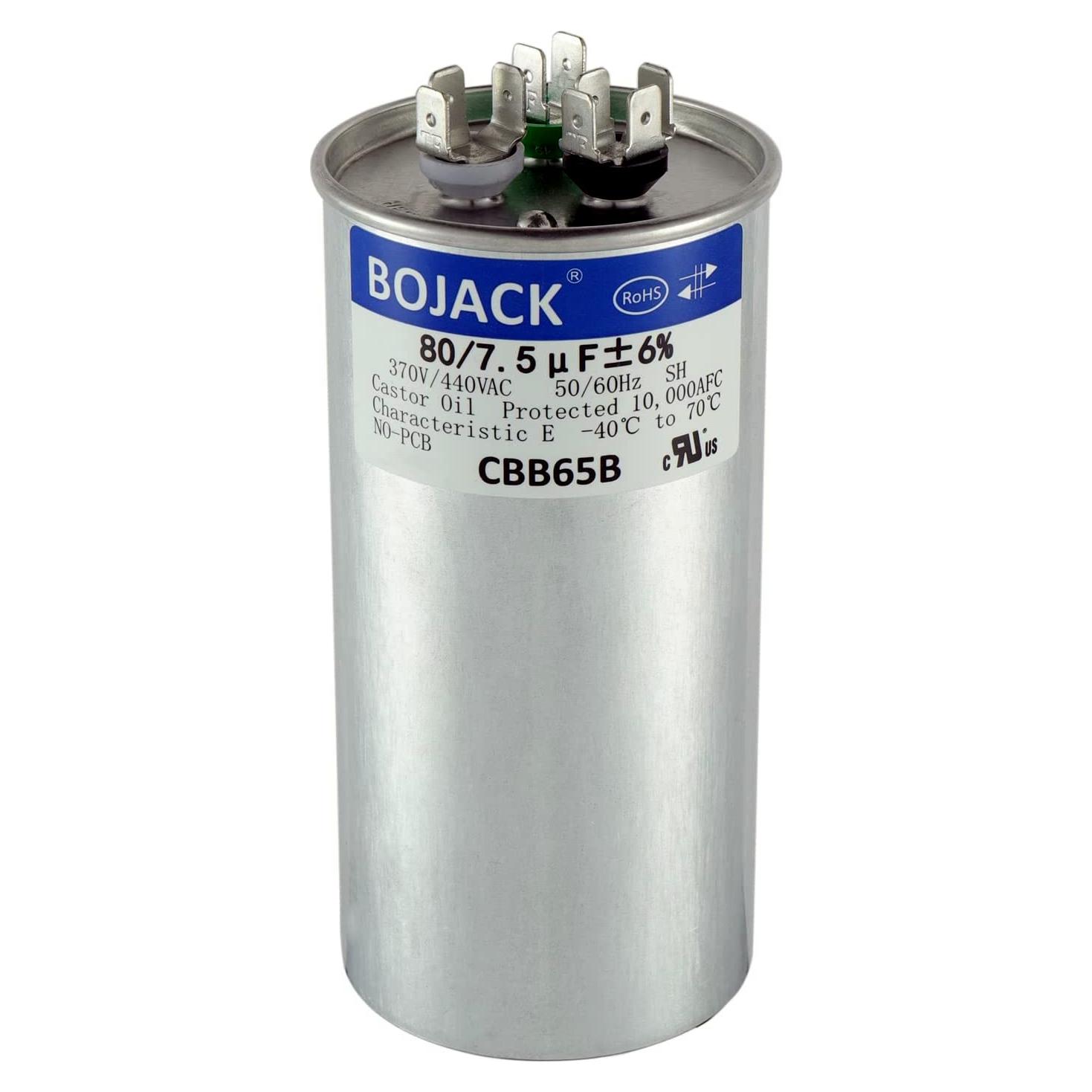 Capacitor de Arranque BOJACK CBB65 80+7.5uF 370/440V