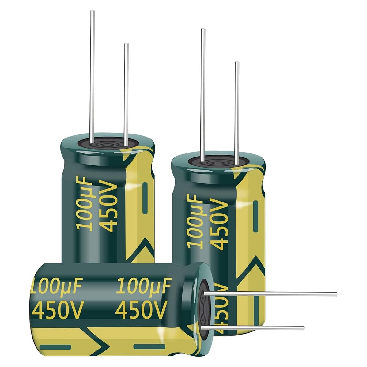 Kit de 5 Capacitores Electrolíticos Cermant 100uF 450V 18x30mm