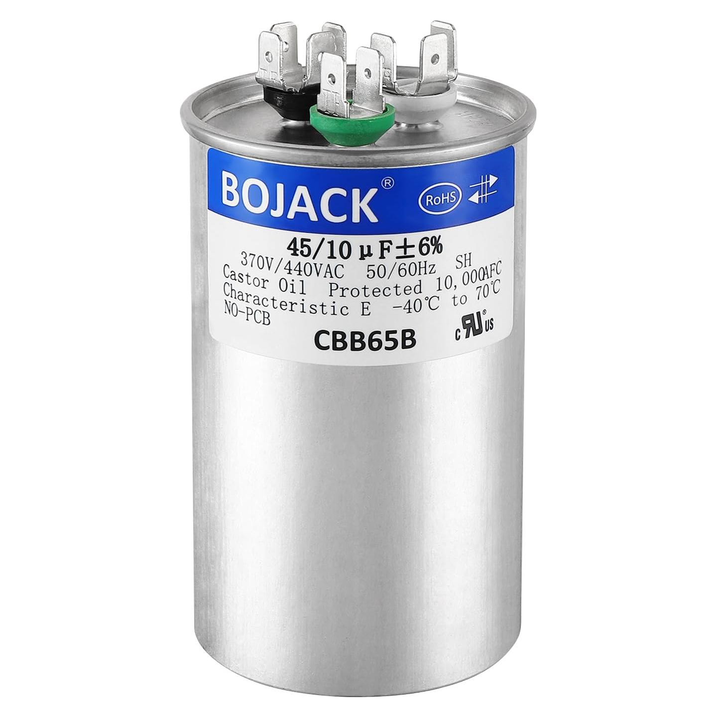 Capacitor de Arranque BOJACK CBB65 45+10uF 440V AC