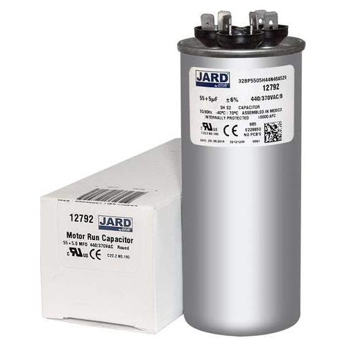 Capacitor Redondo Doble JARD 55+5 x 370/440 VAC