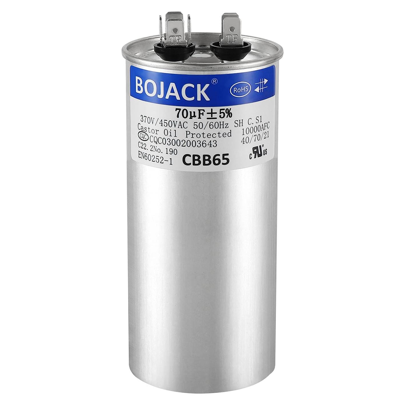 Capacitor Redondo de Arranque BOJACK 70 uF 370/450V CBB65