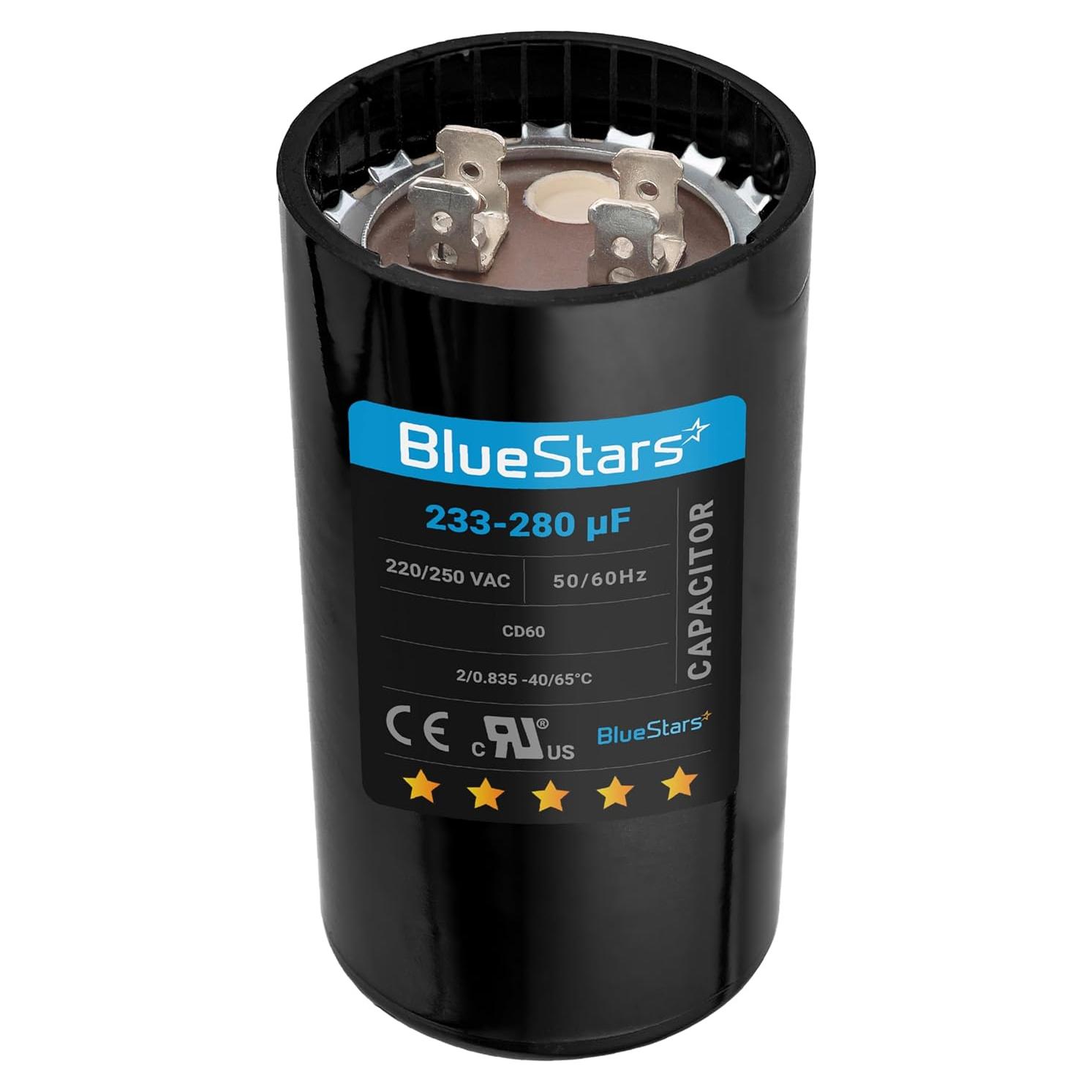 Capacitor de Arranque Redondo 233-280 uF 220-250V BlueStars