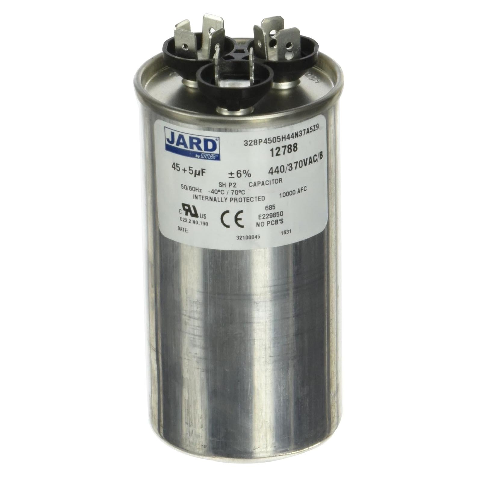 Capacitor Motor Dual MARS 12788 45/5 MFD 440V Redondo