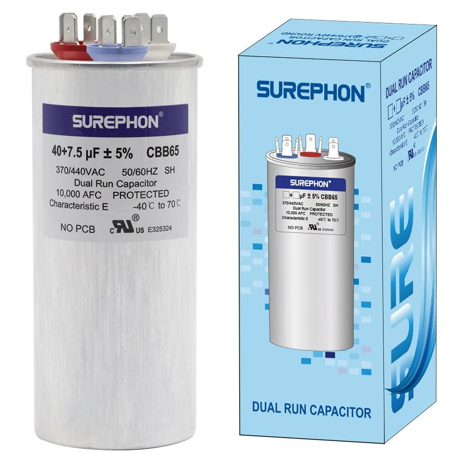 Capacitor SUREPHON 40+7.5uF CBB65B 370V/440V para AC
