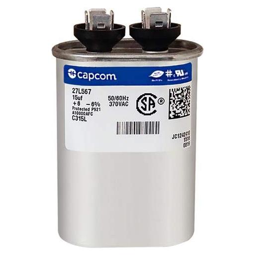 Capacitor Ovalado de Arranque CAPCOM 15 uf 370V 132g