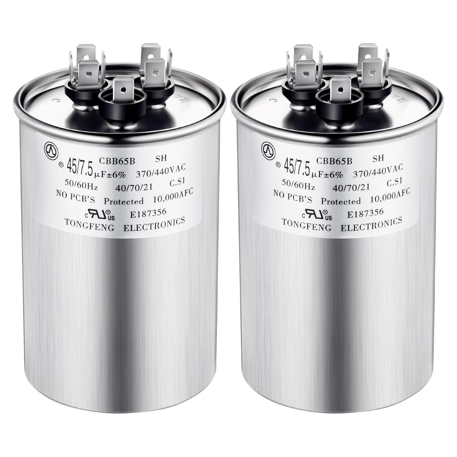 Capacitor Redondo Doble Función Umigy CBB65B 45+7.5 uF 370/440VAC