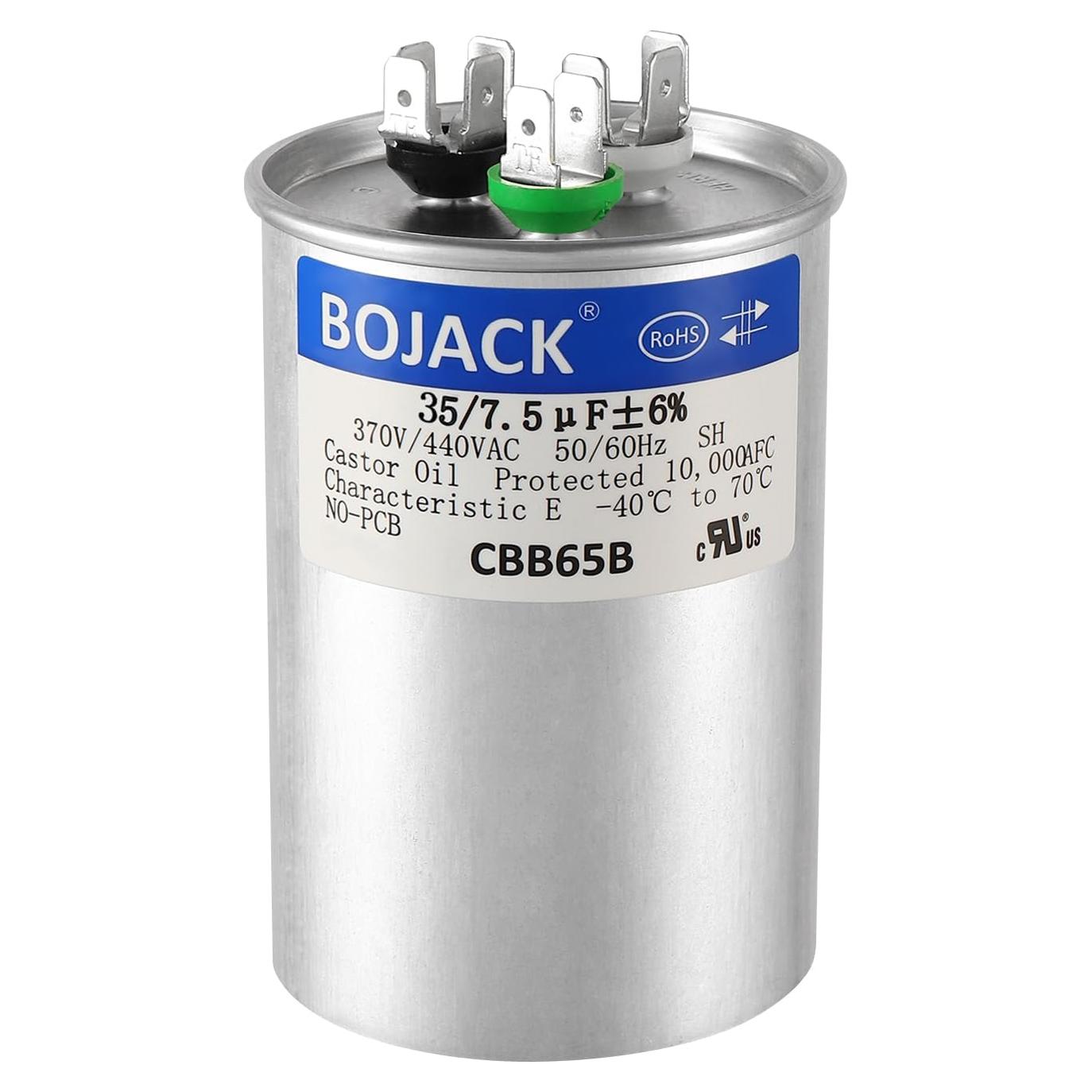 Capacitor de Arranque Dual BOJACK 35+7.5uF 440V CBB65