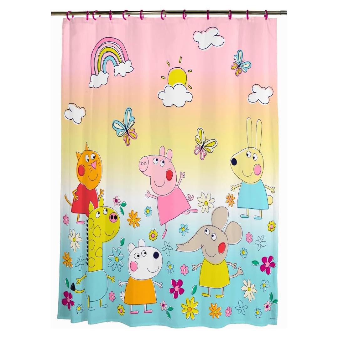 Juego de Cortina de Ducha Peppa Pig 13 Piezas Franco