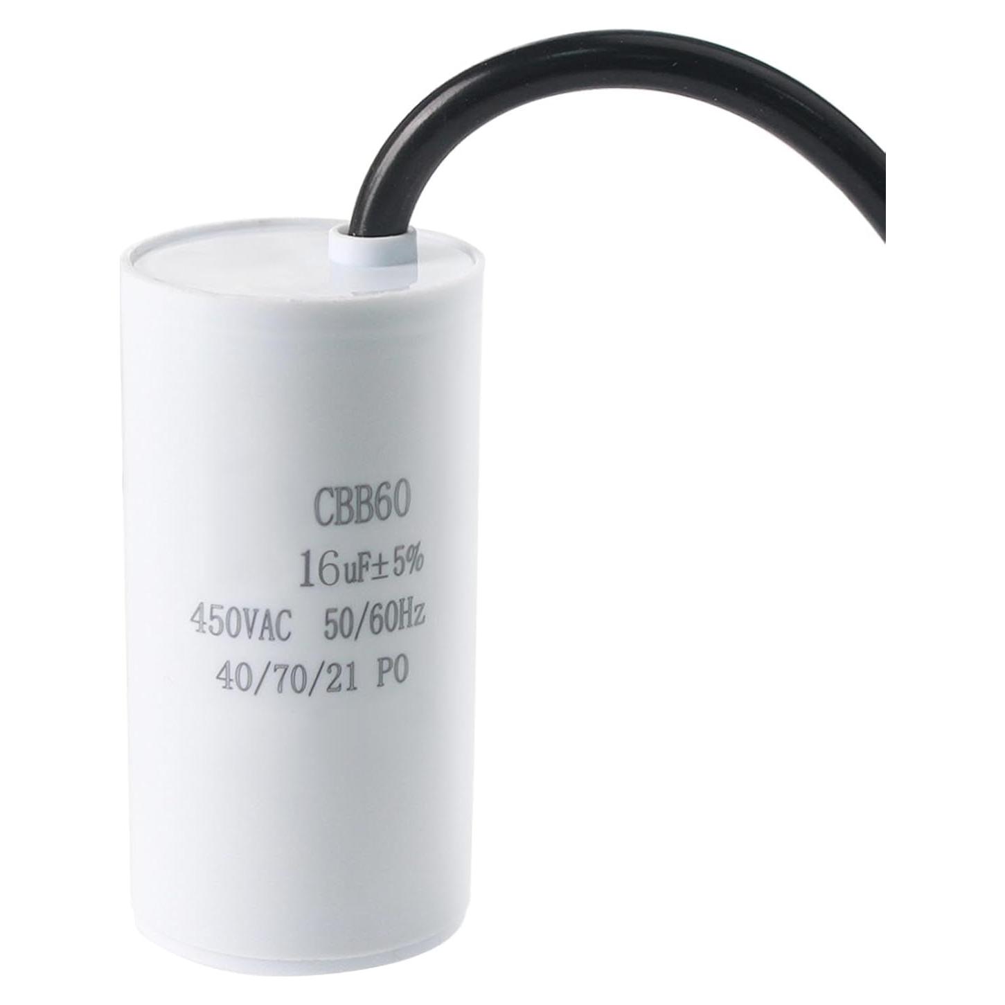 Capacitor CBB60 16uF 450V para AC y Motores - Montaje Superficie