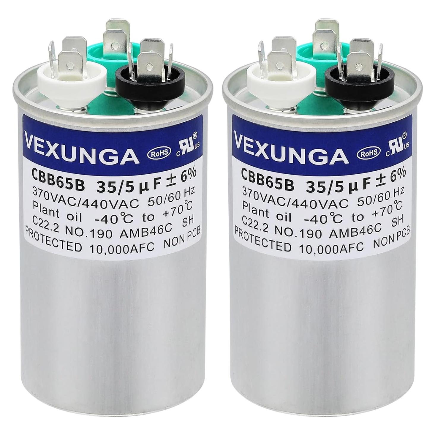 Capacitor de Arranque Doble VEXUNGA 35+5uF 370/440V CBB65
