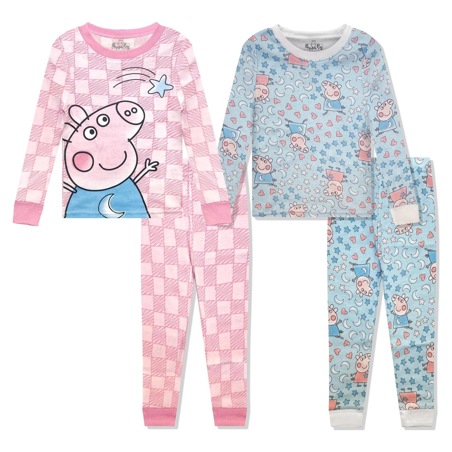 Conjunto de Pijamas 4 Piezas Peppa Pig Niñas Rosa 2T