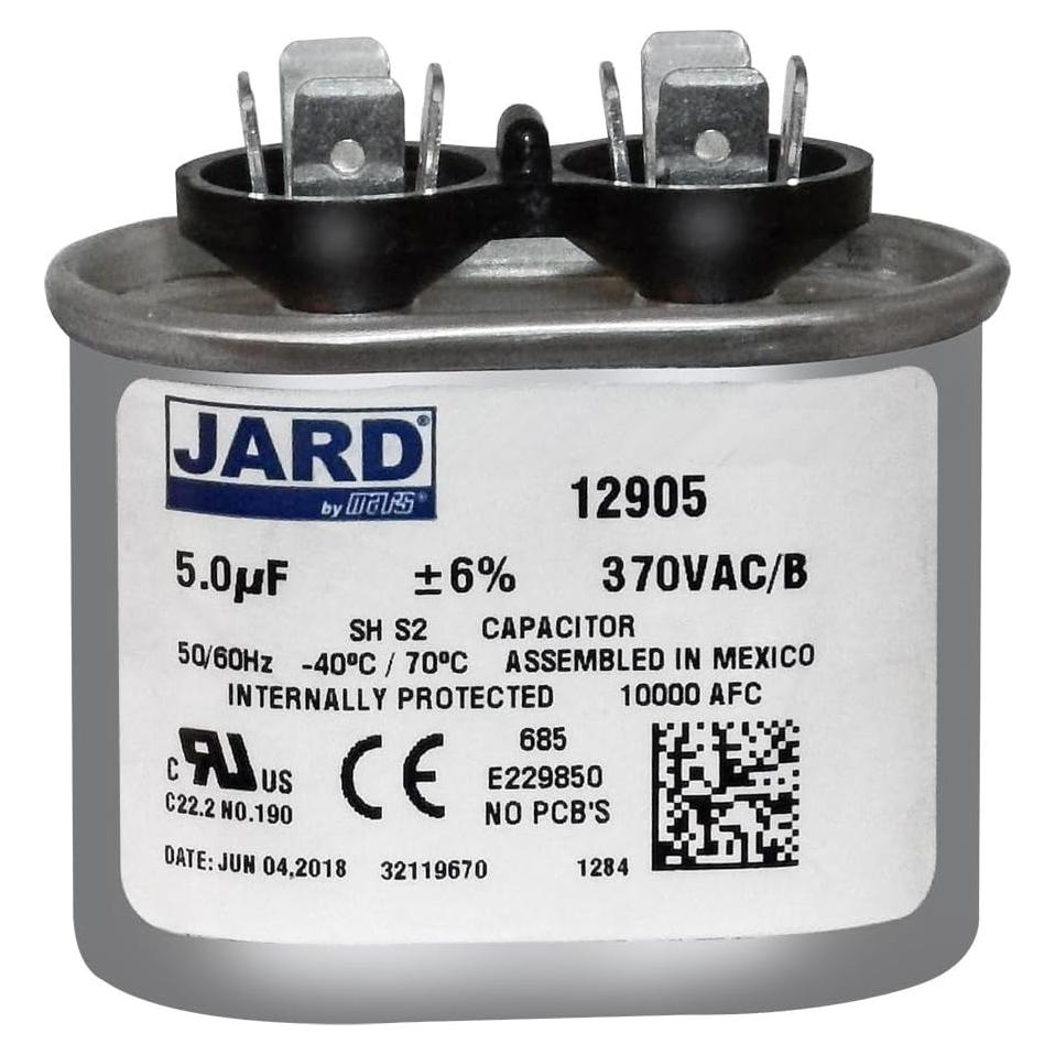 Capacitor Oval 5 uF 370 VAC JARD para Electrodomésticos