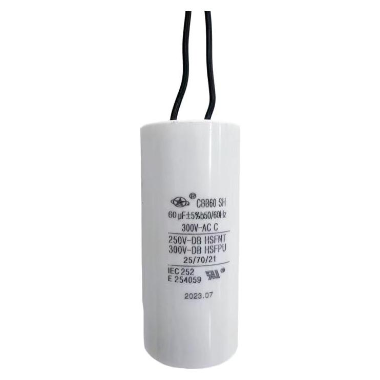 Capacitor YATAI CBB60 60uF 300V CA para Motor 2 Hilos