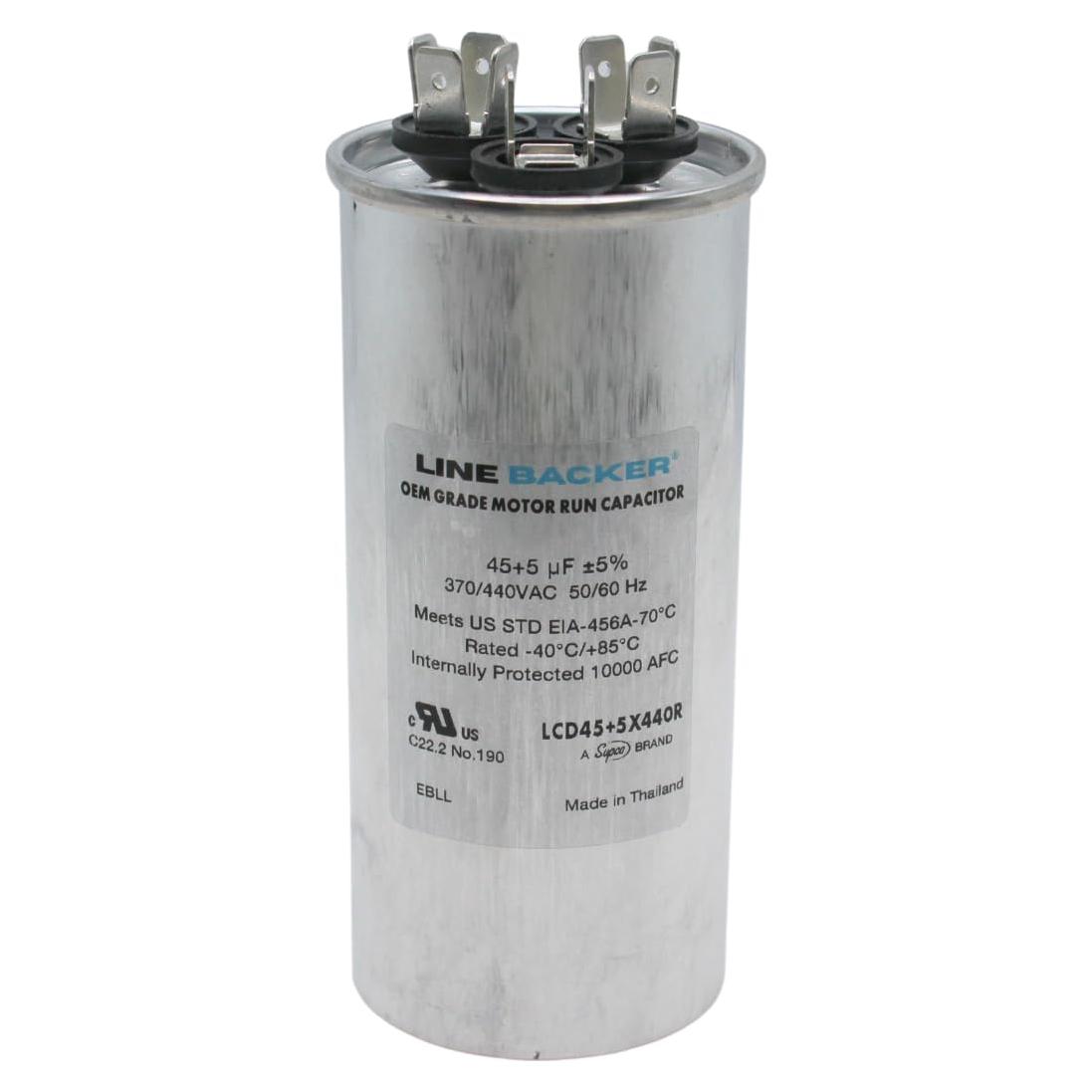 Capacitor Doble Arranque 45+5 uF HVAC Genius 370/440V
