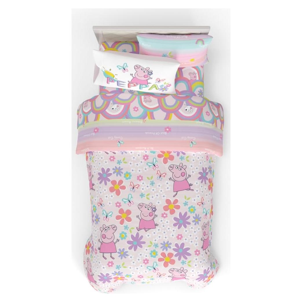 Juego de Ropa de Cama Peppa Pig Franco 5 Piezas Individual