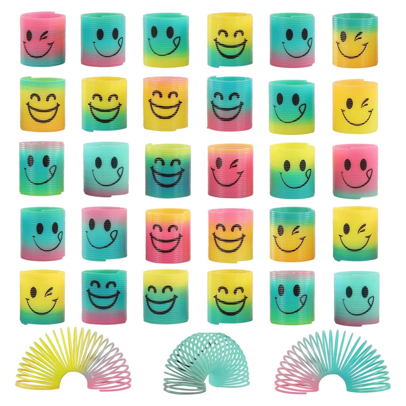 Paquete de 30 Resortes Mágicos Arcoíris Fidget para Niños