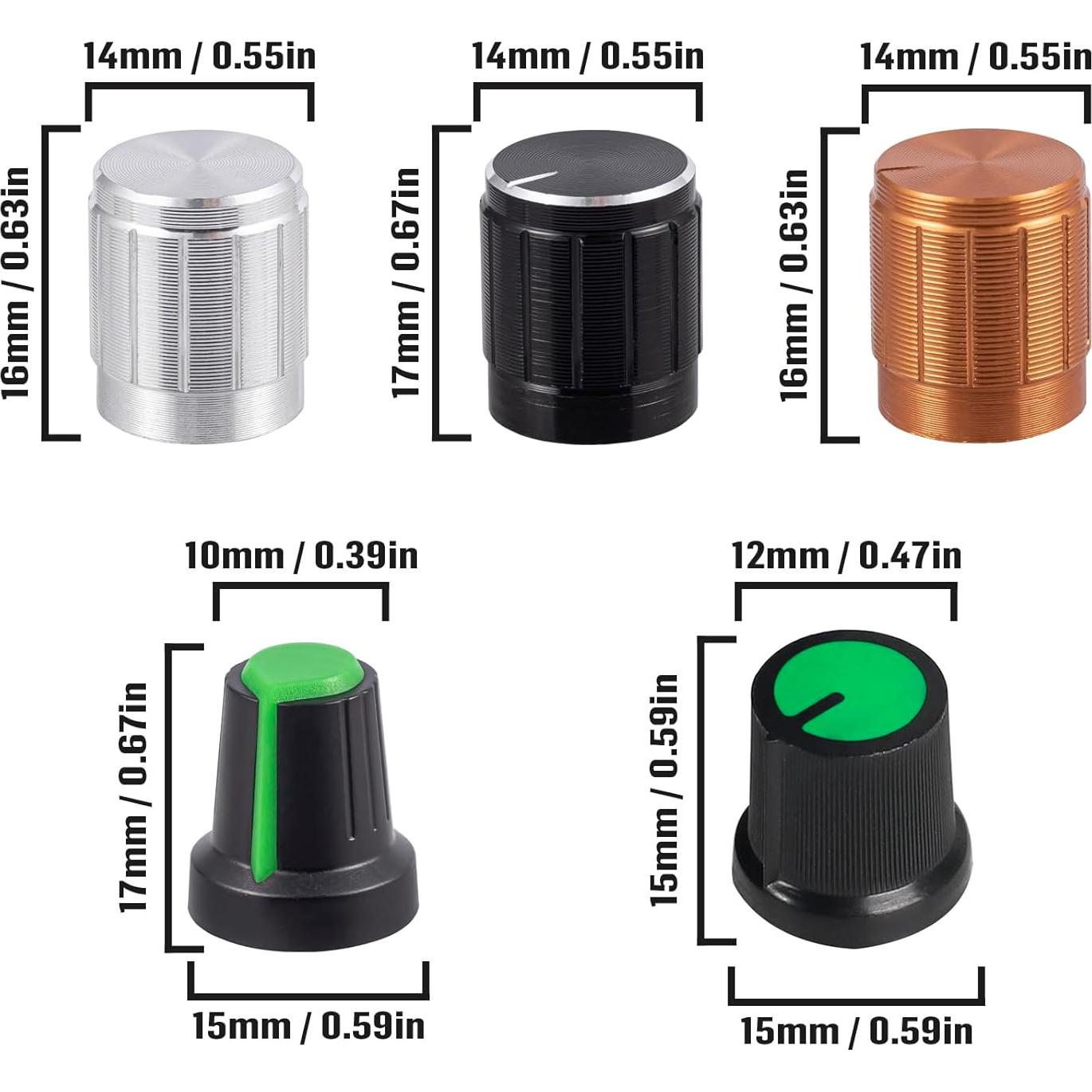 Kit de Potenciometro Lineal ALLECIN WH148 1K a 1M Ohm 15mm