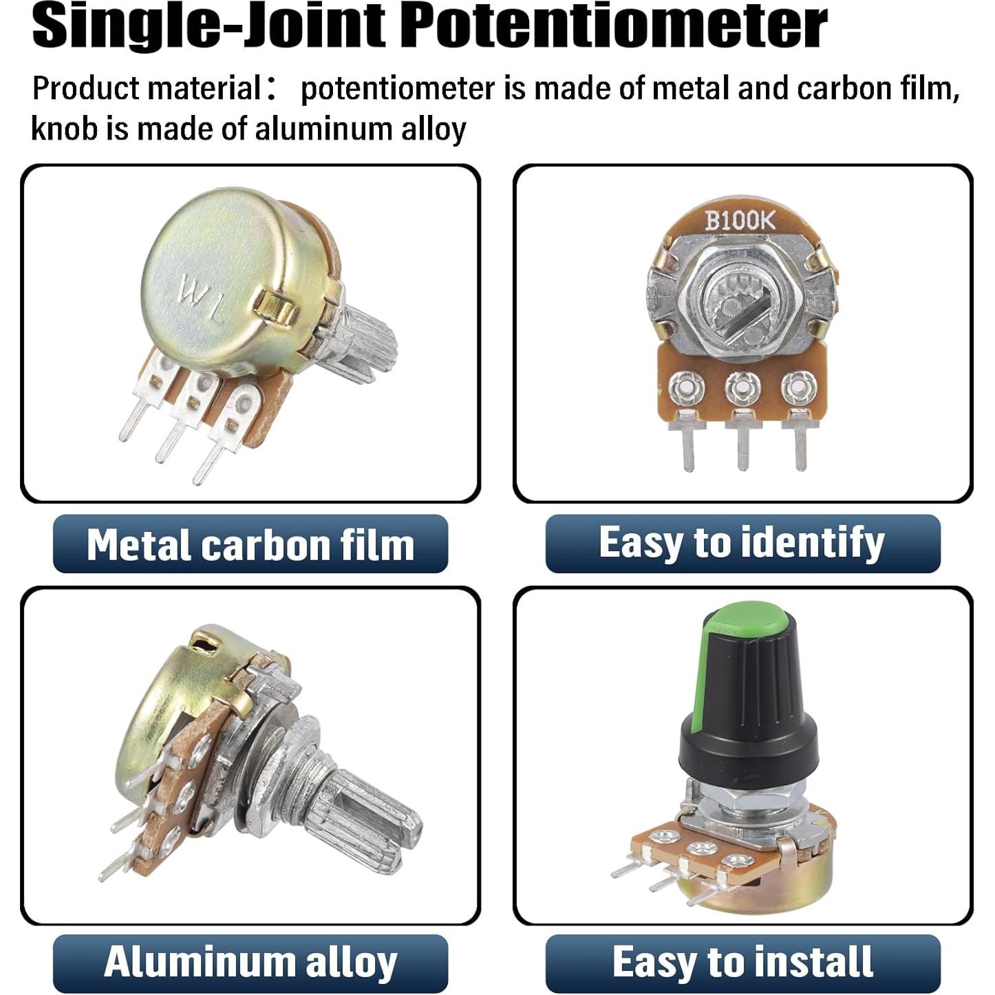 Kit de Potenciometro Lineal ALLECIN WH148 1K a 1M Ohm 15mm