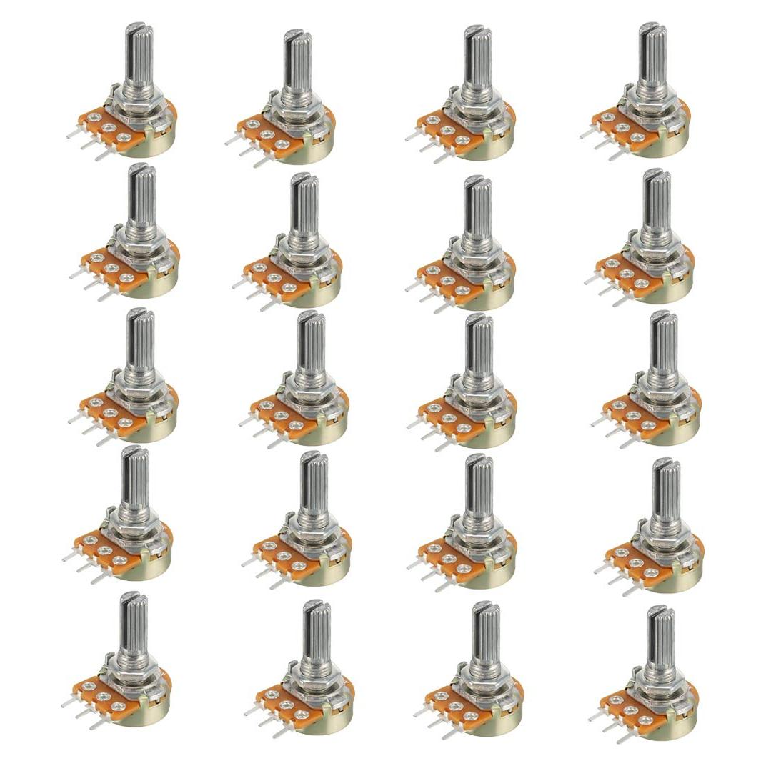 20 Potenciómetros WH148 B10K 10K Ohm Eje 15mm HiLetgo