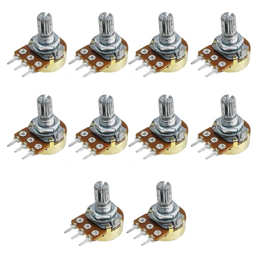Potenciómetro Rotativo Lineal 10K Ohm Comimark 10 Pcs 3 Pines