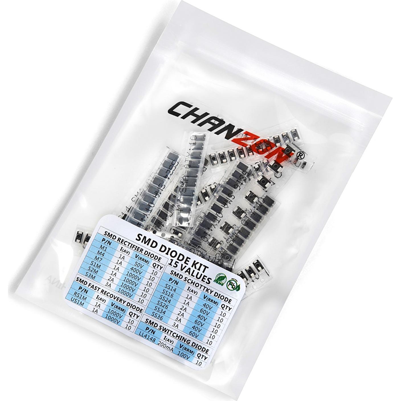 Kit de Diodos SMD Chanzon 150pcs - 15 Valores Variados