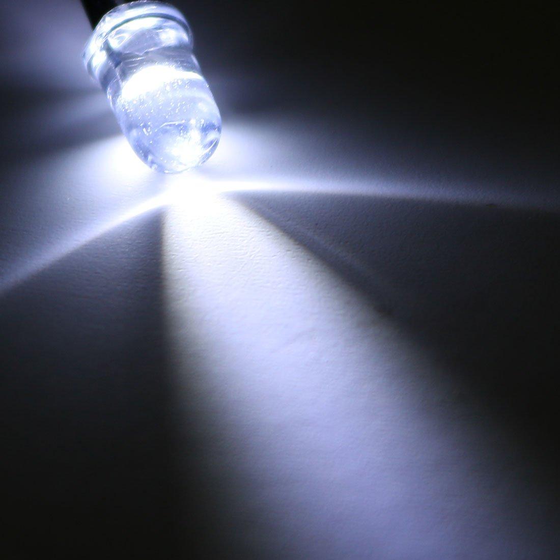 10 Piezas LED 5mm Pre Cableado uxcell Lente Clara DC 3-6V