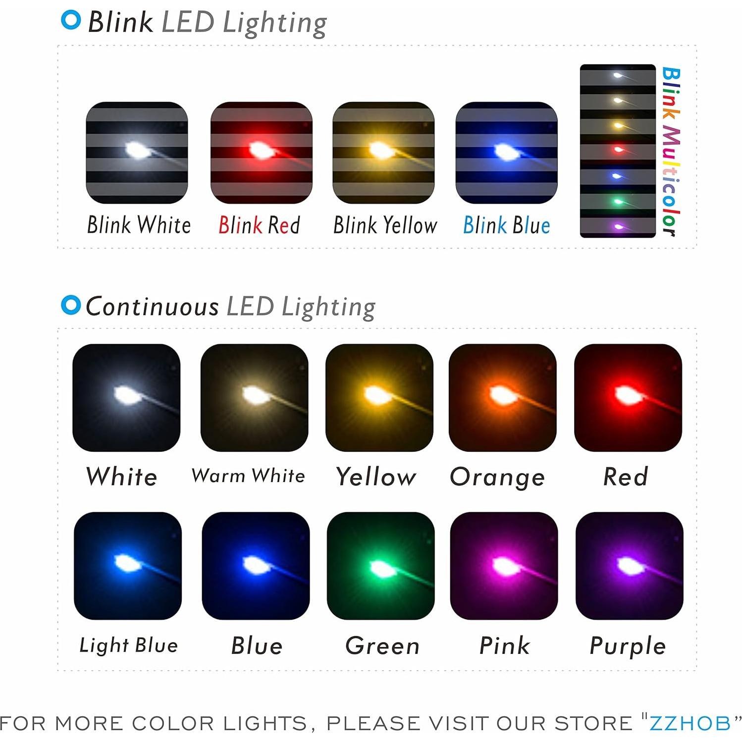 25 LEDs SMD 0805 Pre-cableados ZZHOB Luz Blanca Continua