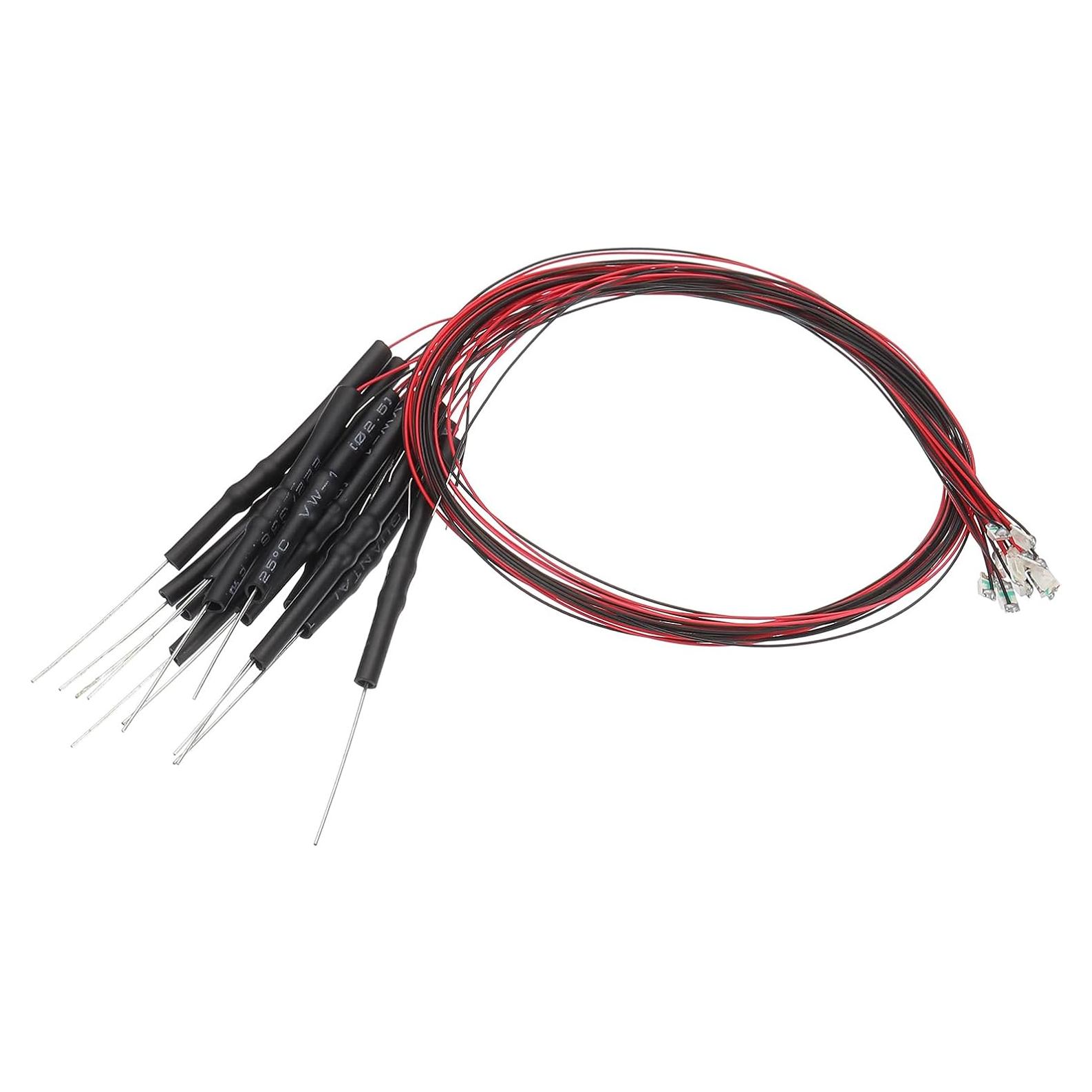 LED Micro Pre-cableado PATIKIL 1206 Rojo 12 Pcs 3-6V
