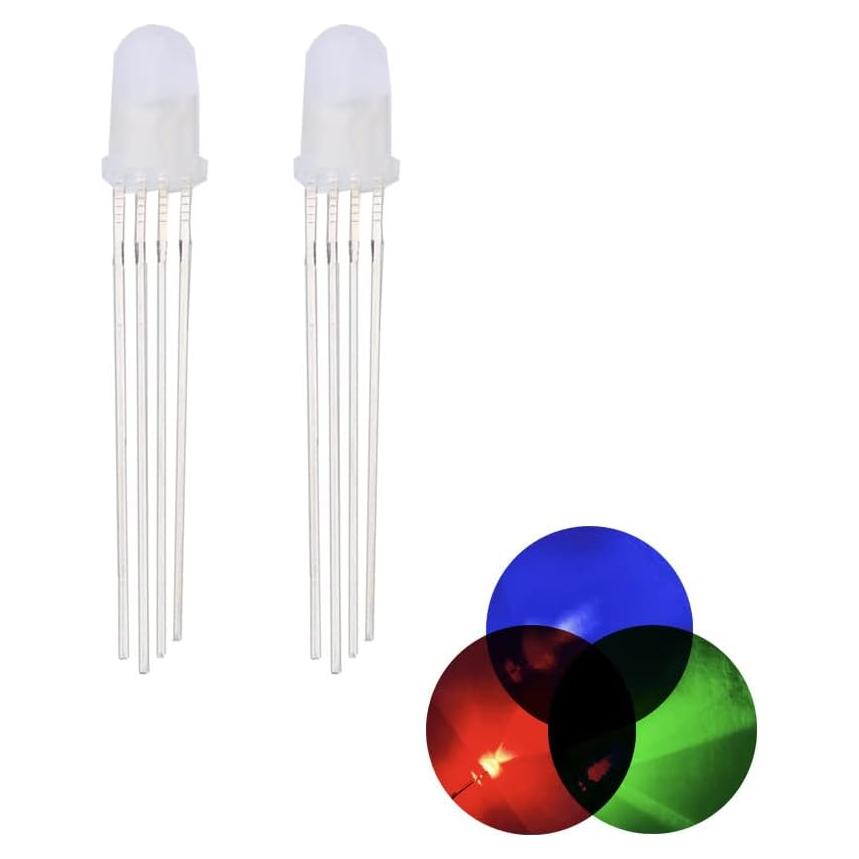 100 Diodos LED RGB 5mm Cleiscry Ánodo Común para DIY