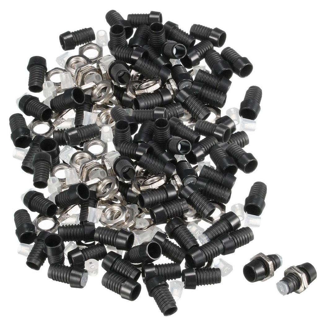 Portalámparas LED 3mm uxcell Cromado 100pcs Accesorios