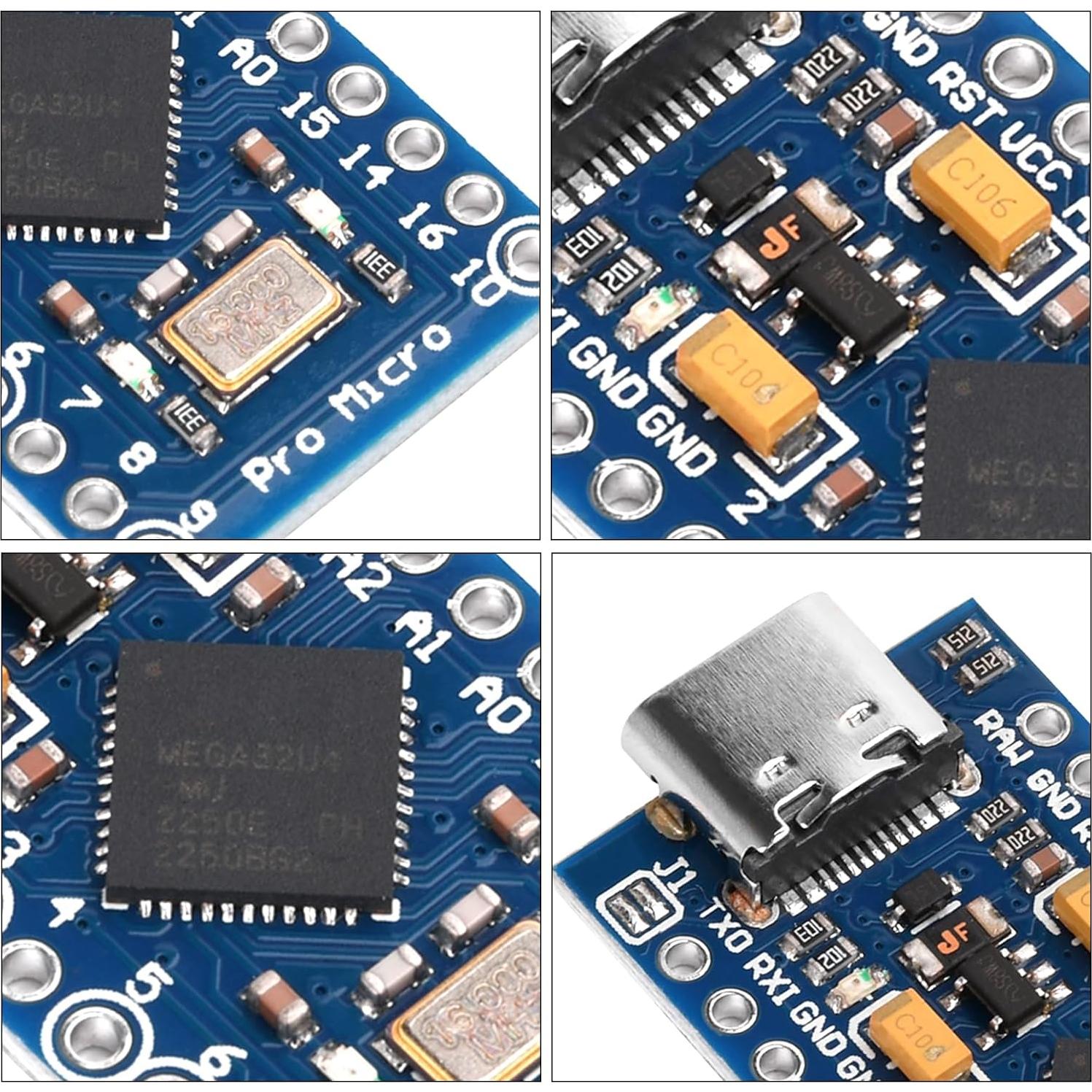 Placa de Desarrollo FORIOT Pro Micro Atmega32U4 Tipo-C 5V