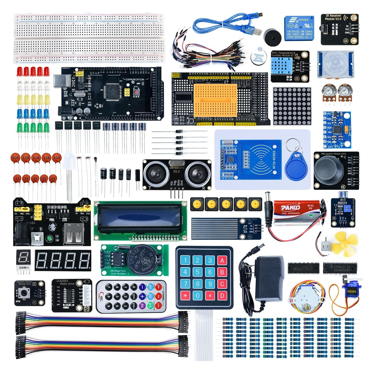 Kit de Inicio MEGA 2560 Cirutrontek con Tutorial y Proyectos