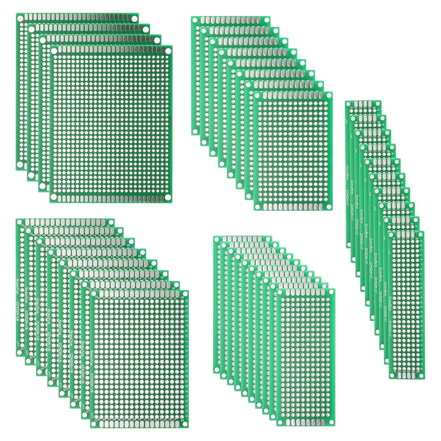 Kit de Tableros de Circuito PCB Deyue 40 Piezas 5 Tamaños