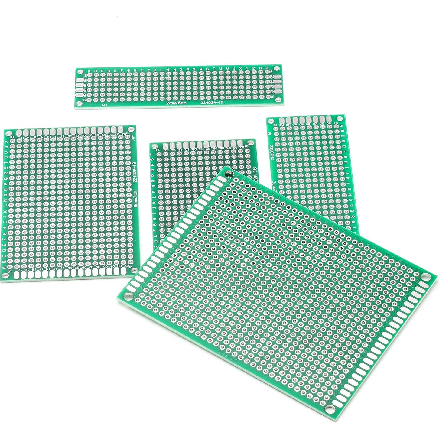 Kit de Tableros de Circuito PCB Deyue 40 Piezas 5 Tamaños