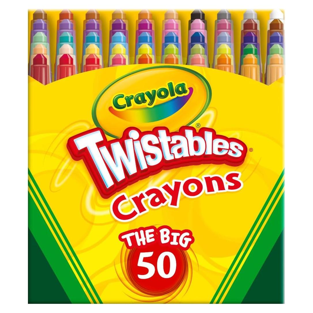 Crayones Mini Twistables Crayola 50 colores para niños