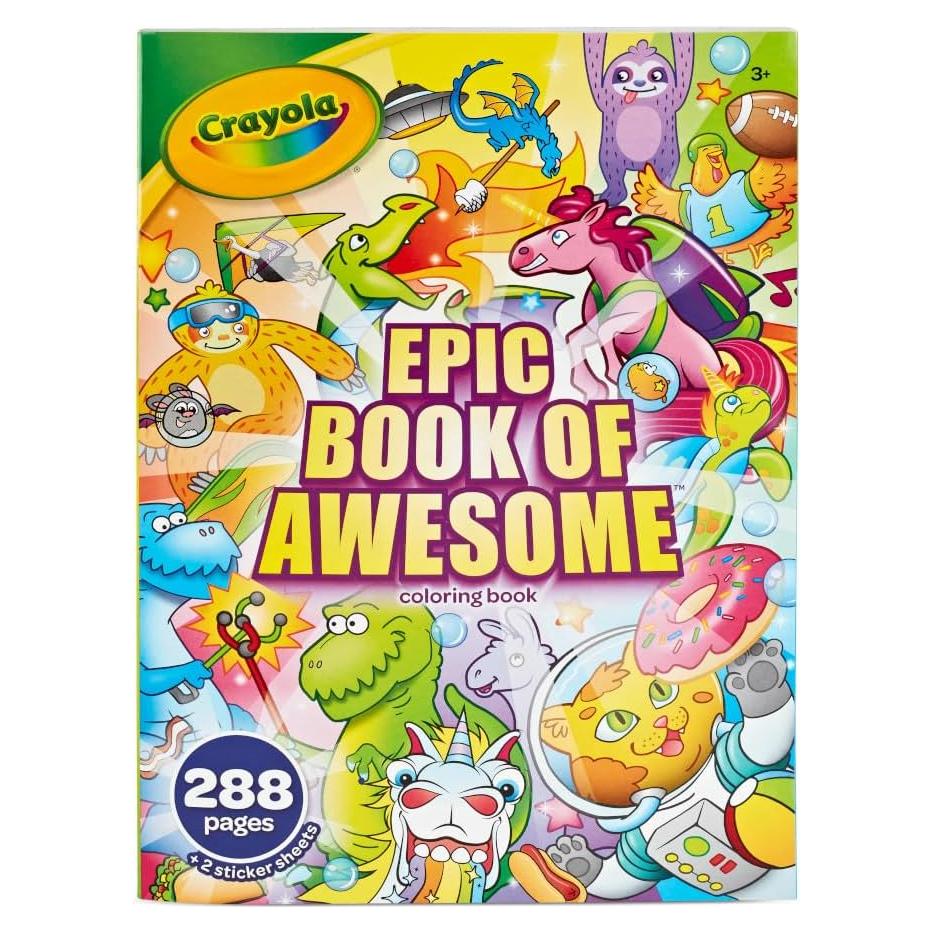 Libro de Colorear Crayola 288 Páginas Animales y Stickers